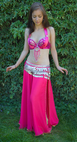 Bra with beautiful sequins in fuchsia