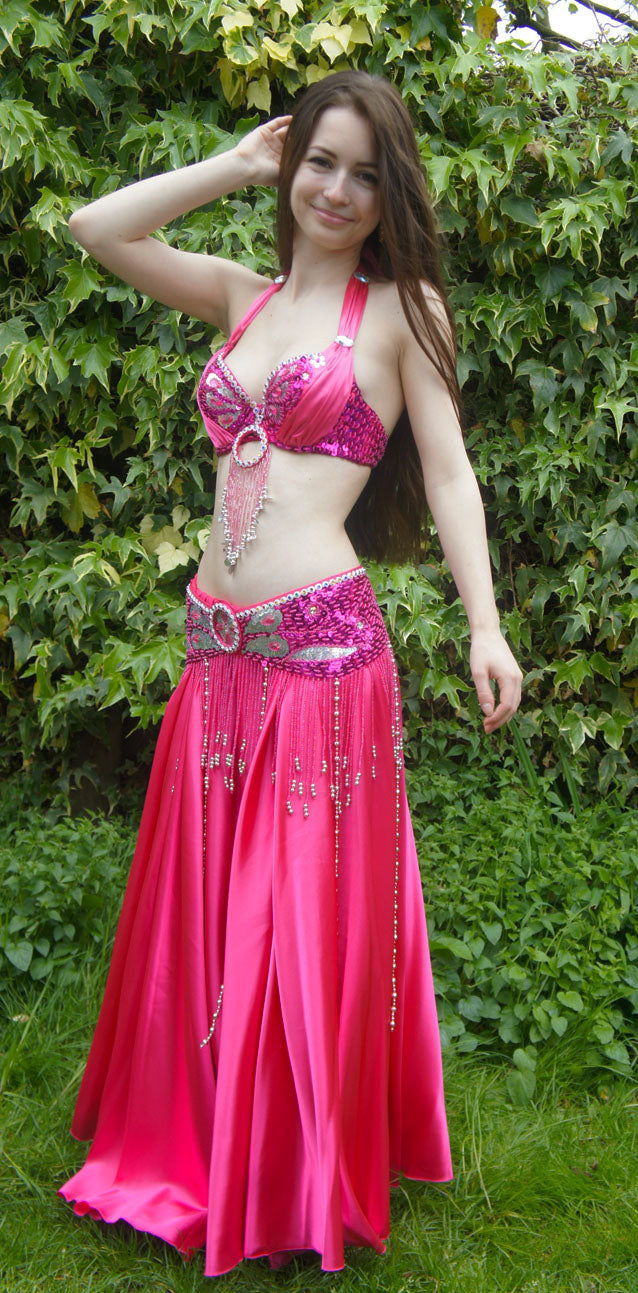 Belly dance costume 'Souad' in fuchsia