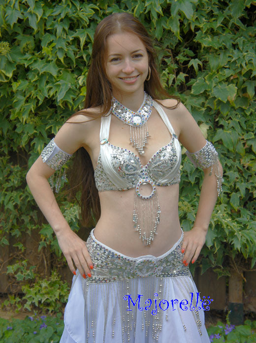 Belly dance costume 'Selena' in white