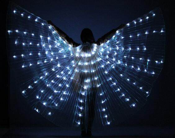 Isis Wings organza with white LED lights