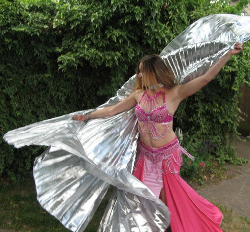 Isis Wings in silver of good quality organza